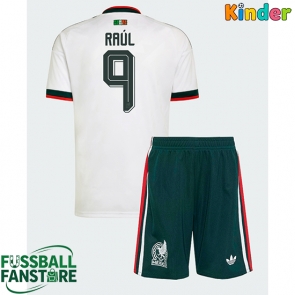 Mexiko Raul Jimenez #9 Replik Auswärtstrikot Kinder WM 2026 Kurzarm (+ Kurze Hosen)